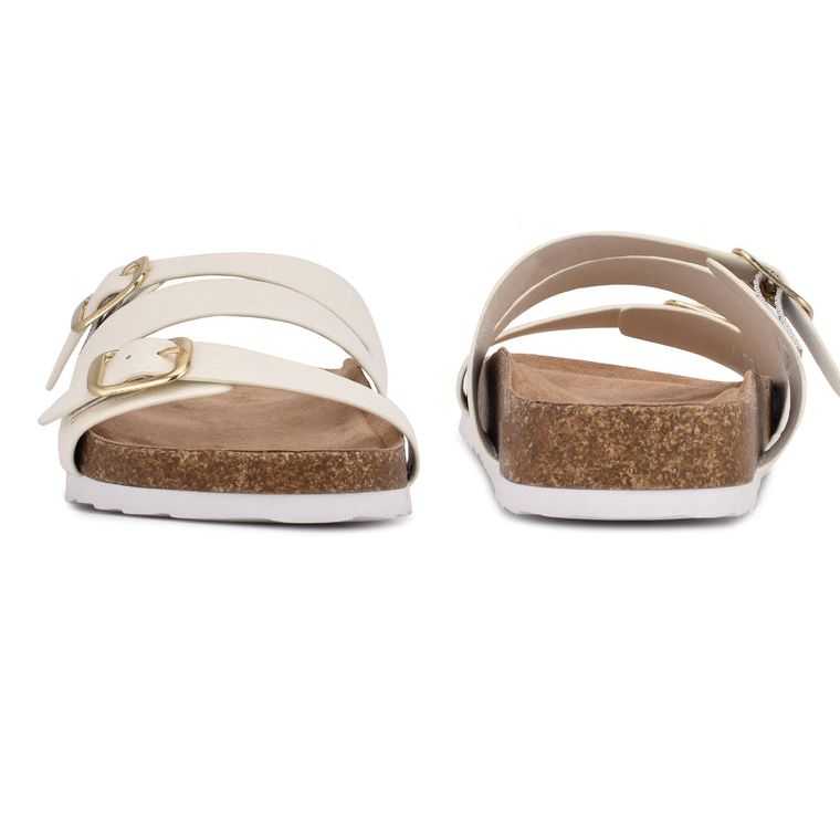 Nine West Sommie Planos Chanclas Sandals Blancas | 4859-SHWGA