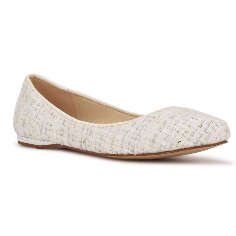 Nine West Speakup Almond Puntera Blancas | 0547-HUNER