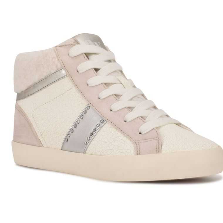 Nine West Stunnah High Top Creme Gris | 3598-ZNVFB