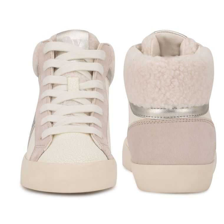 Nine West Stunnah High Top Creme Gris | 3598-ZNVFB