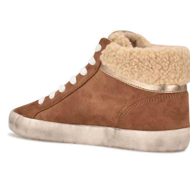 Nine West Stunnah High Top Marrones Creme | 5894-TRPKZ