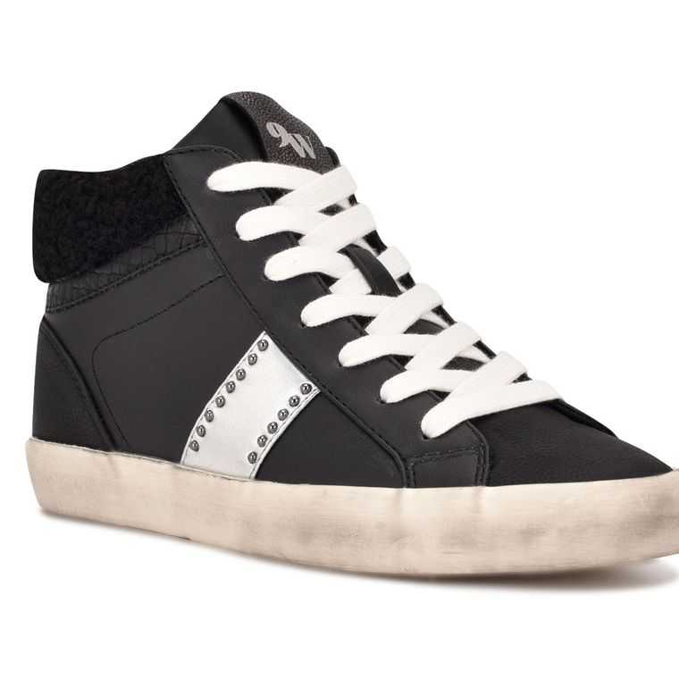 Nine West Stunnah High Top Negras Negras | 3054-ESIWN