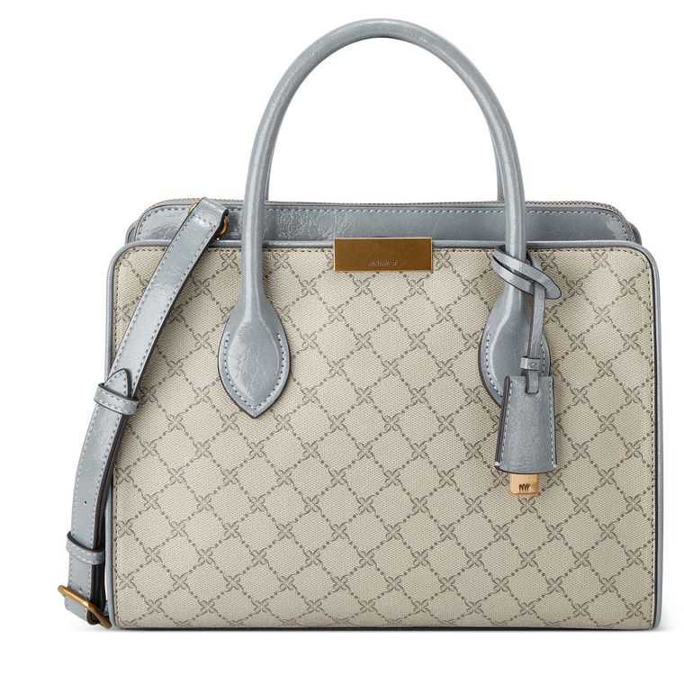 Nine West Susan Jet Set Satchel Beige | 0172-ILWMB