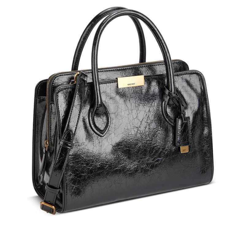 Nine West Susan Jet Set Satchel Negras | 3620-YUASK