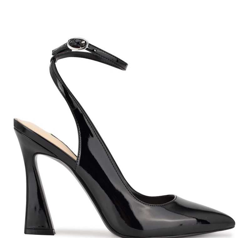 Nine West Tabita Ankle Correa Vestido Pumps Negras | 3429-BIASZ