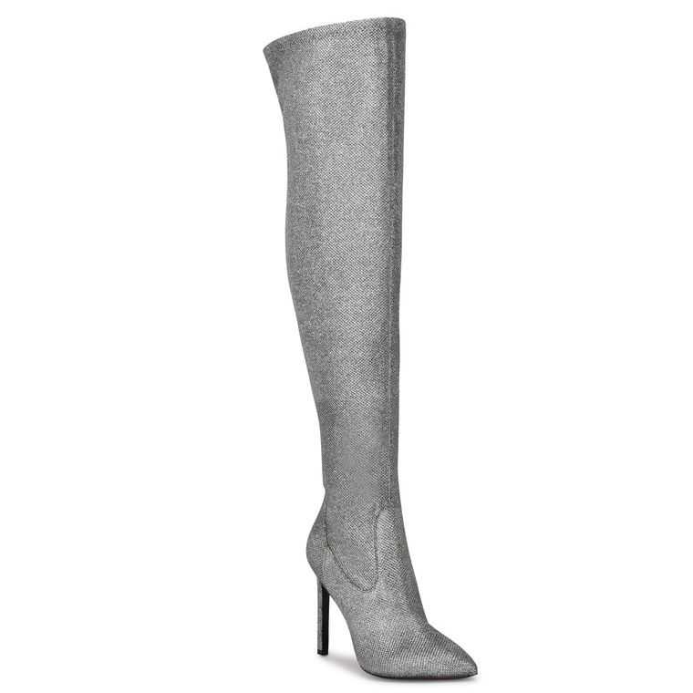 Nine West Tacy Over The Knee Azules Gris | 1085-LNZSX