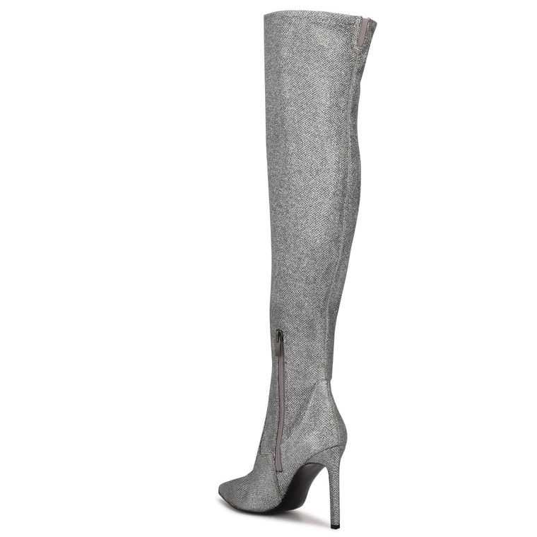 Nine West Tacy Over The Knee Azules Gris | 1085-LNZSX