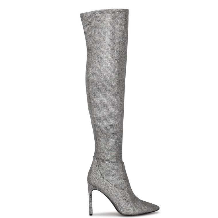 Nine West Tacy Over The Knee Azules Gris | 1085-LNZSX