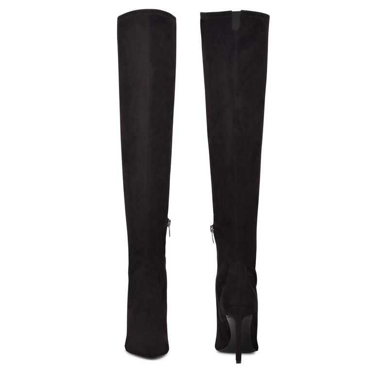 Nine West Tacy Over The Knee Negras | 5493-ZDHGN