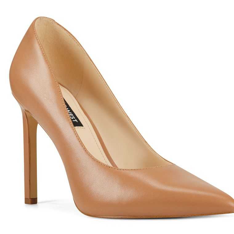 Nine West Tatiana Pointy Puntera Pumps Beige | 6283-KYETG