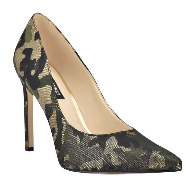 Nine West Tatiana Pointy Puntera Pumps Metal Camuflaje | 5436-NGKVW