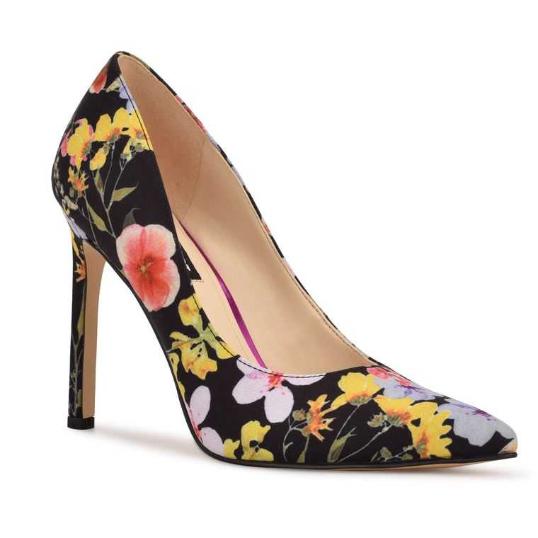 Nine West Tatiana Pointy Puntera Pumps Negras Multicolor | 6038-BISRY