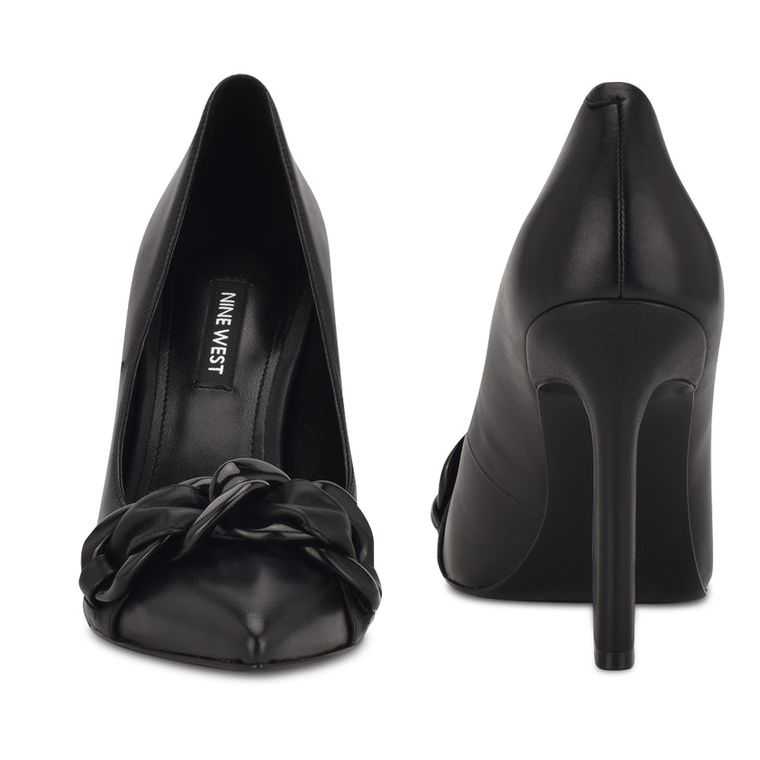 Nine West Tazz Pointy Puntera Pumps Negras | 2345-GNTVH