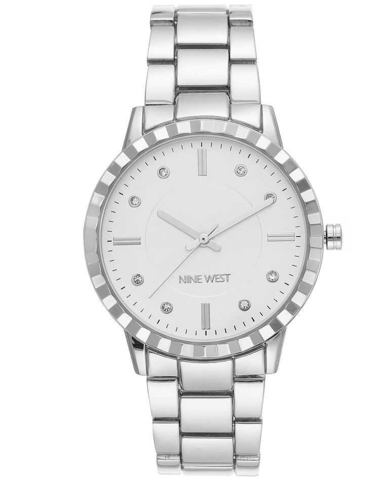 Nine West Textured Bezel Bracelet Plateadas | 6592-TSLNO