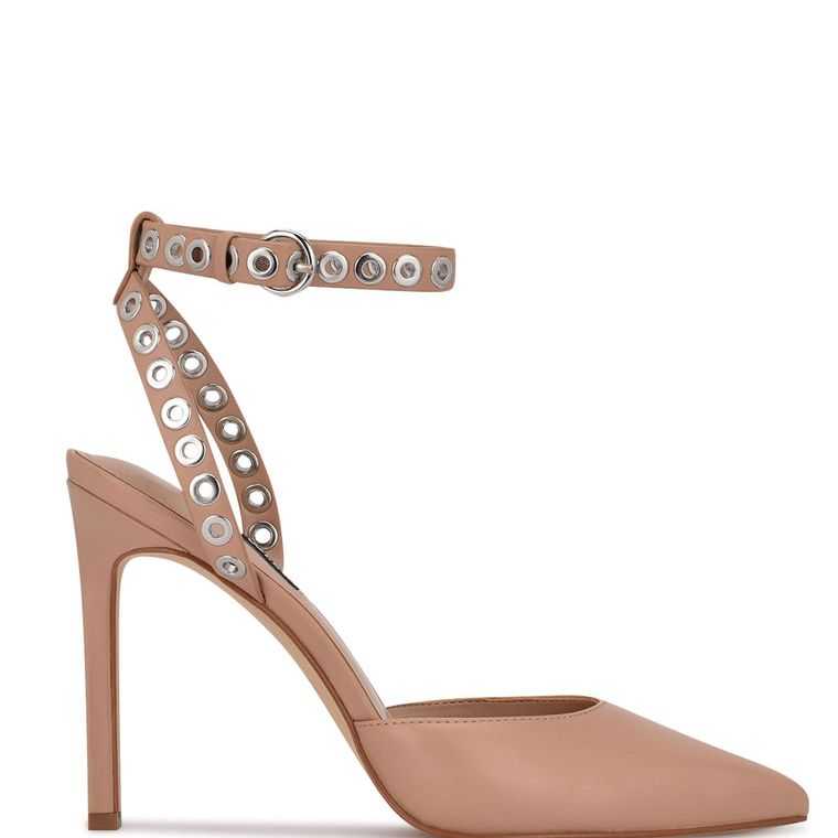 Nine West Timia Ankle Correa Vestido Pumps Beige | 4056-UODSA