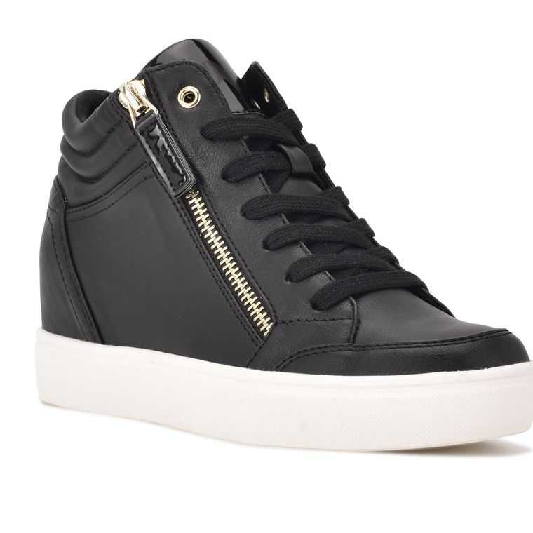 Nine West Tons High Top Hidden Wedge Negras | 5961-JKFNO