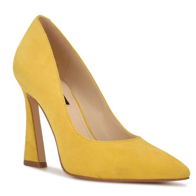 Nine West Trendz Pointy Puntera Pumps Amarillo | 0873-OVPUK