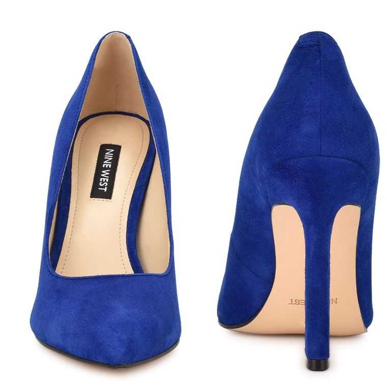 Nine West Trendz Pointy Puntera Pumps Azules Oscuro | 6723-QBOSA