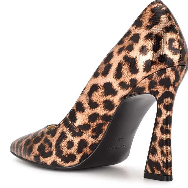 Nine West Trendz Pointy Puntera Pumps Metal Leopardo | 3608-DGFNX