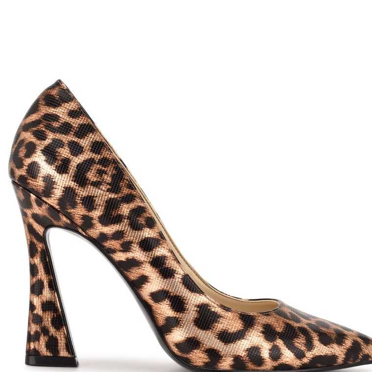 Nine West Trendz Pointy Puntera Pumps Metal Leopardo | 3608-DGFNX