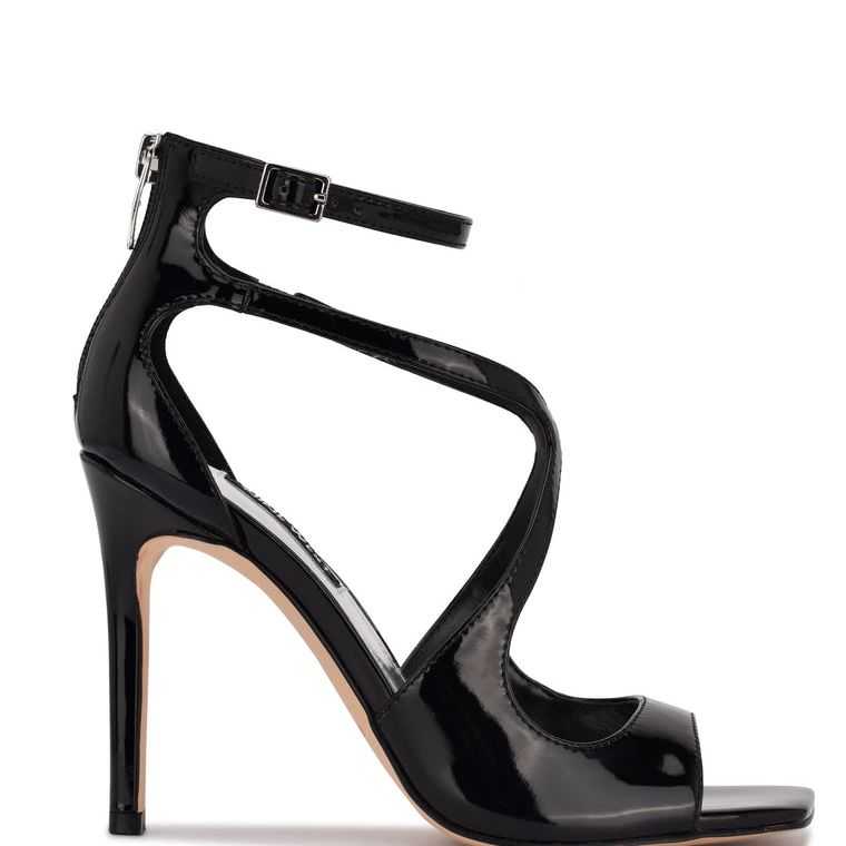 Nine West Tulah Ankle Correa Negras | 6027-YHLMN