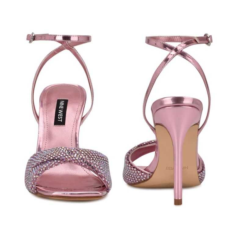 Nine West Twinkle Tacón Vestido Sandals Rosas Claro | 0169-IZLBN