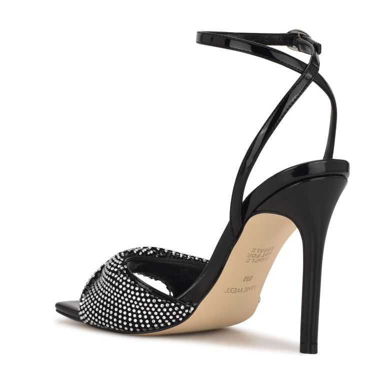 Nine West Twinkle Tacón Vestido Sandals Negras | 4937-VARDS