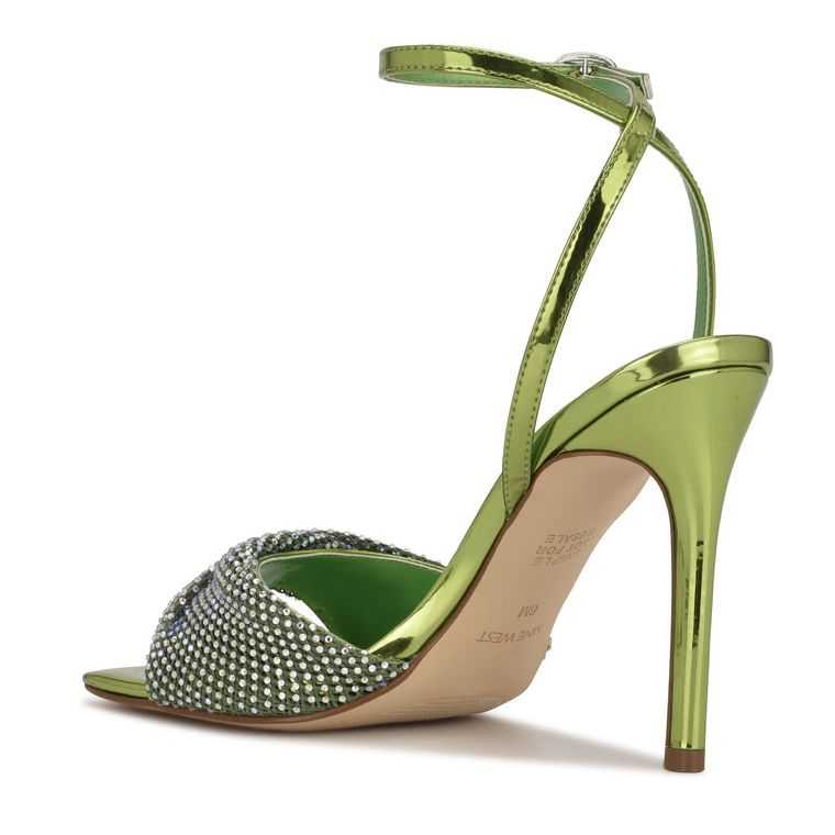 Nine West Twinkle Tacón Vestido Sandals Verde Claro | 5769-DLSOE