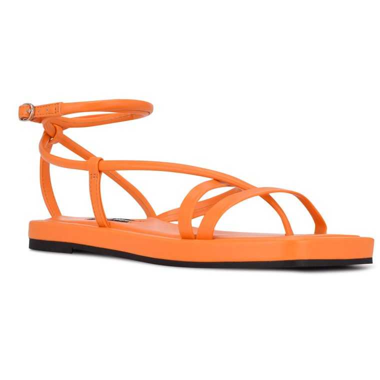 Nine West Waren Tiras Planos Naranjas | 0849-HXVKR