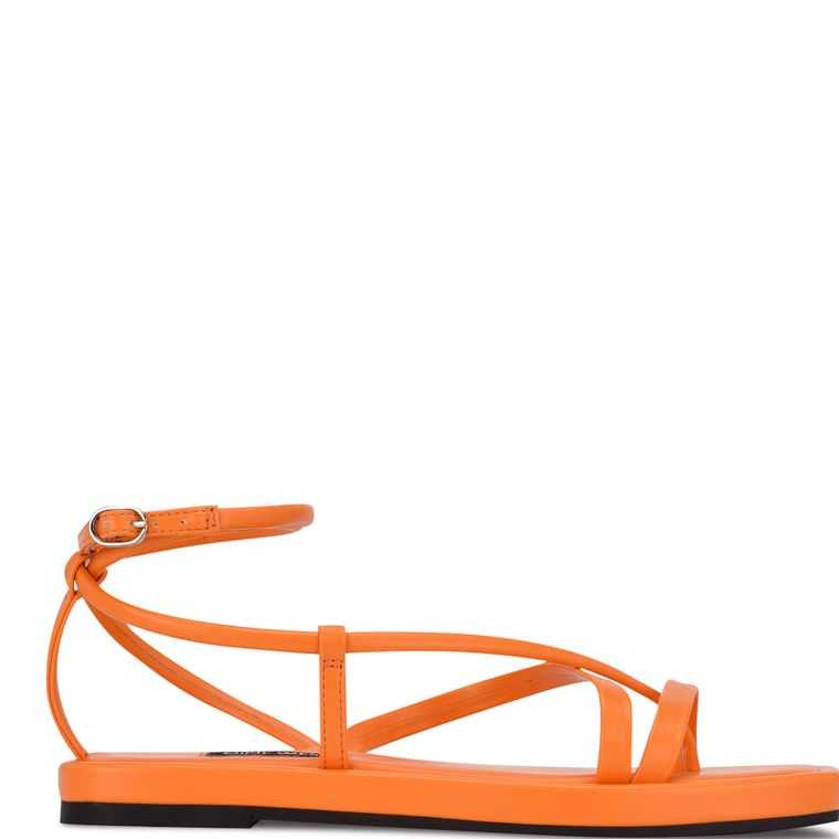 Nine West Waren Tiras Sandals Naranjas | 3849-HNDQW