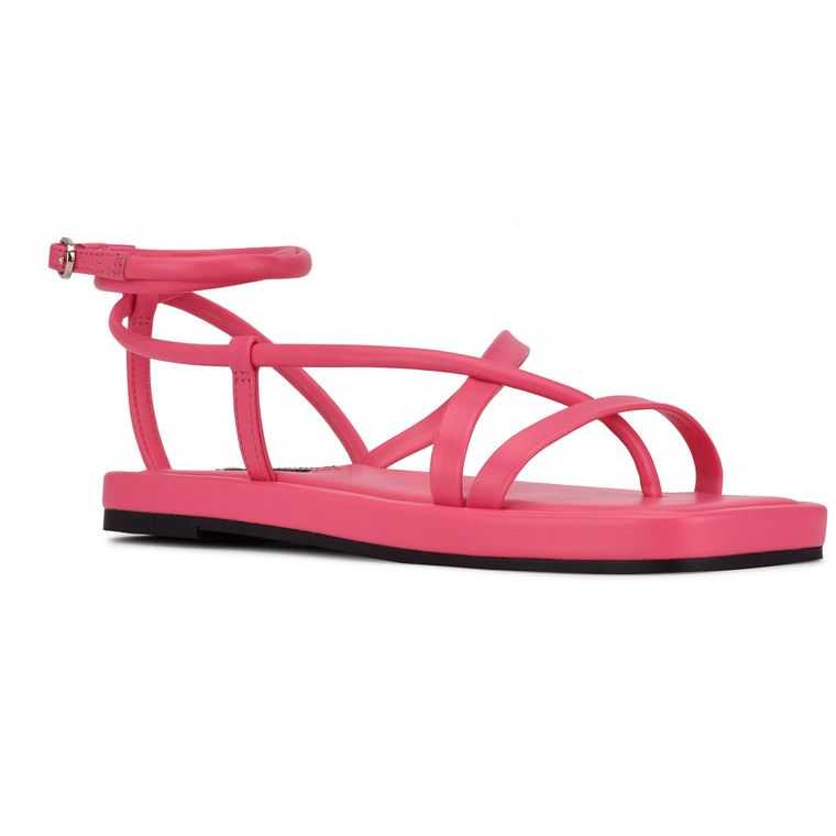 Nine West Waren Tiras Sandals Rosas | 3850-PLKWF