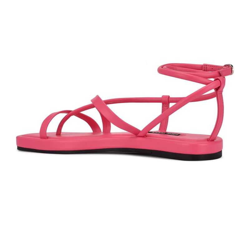 Nine West Waren Tiras Sandals Rosas | 3850-PLKWF