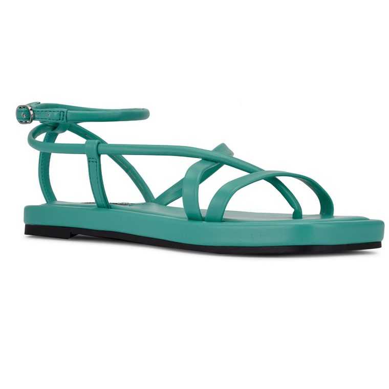 Nine West Waren Tiras Sandals Turquesa | 5240-RGYIV