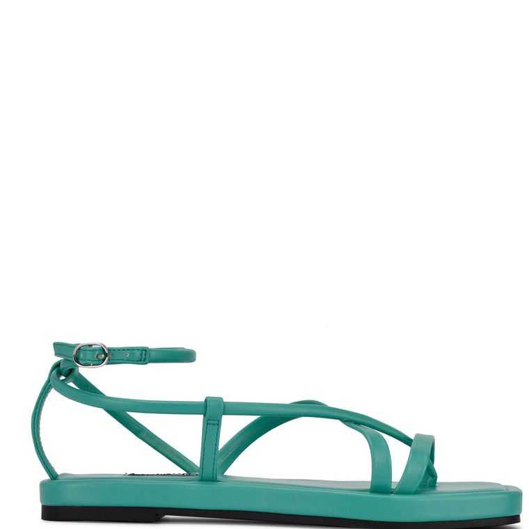 Nine West Waren Tiras Sandals Turquesa | 5240-RGYIV