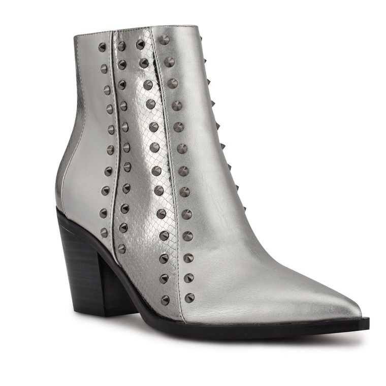 Nine West What Studded Block Booties | 0845-KESTQ