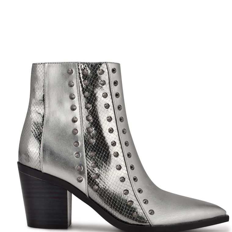 Nine West What Studded Block Booties | 0845-KESTQ