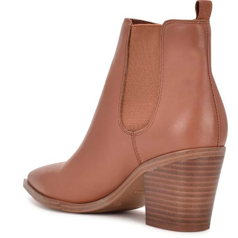 Nine West Wyllis Block Booties Cafe | 2384-UWYDR