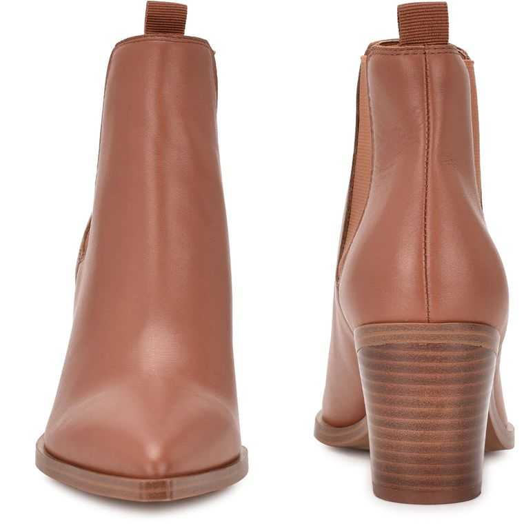 Nine West Wyllis Block Booties Cafe | 2384-UWYDR