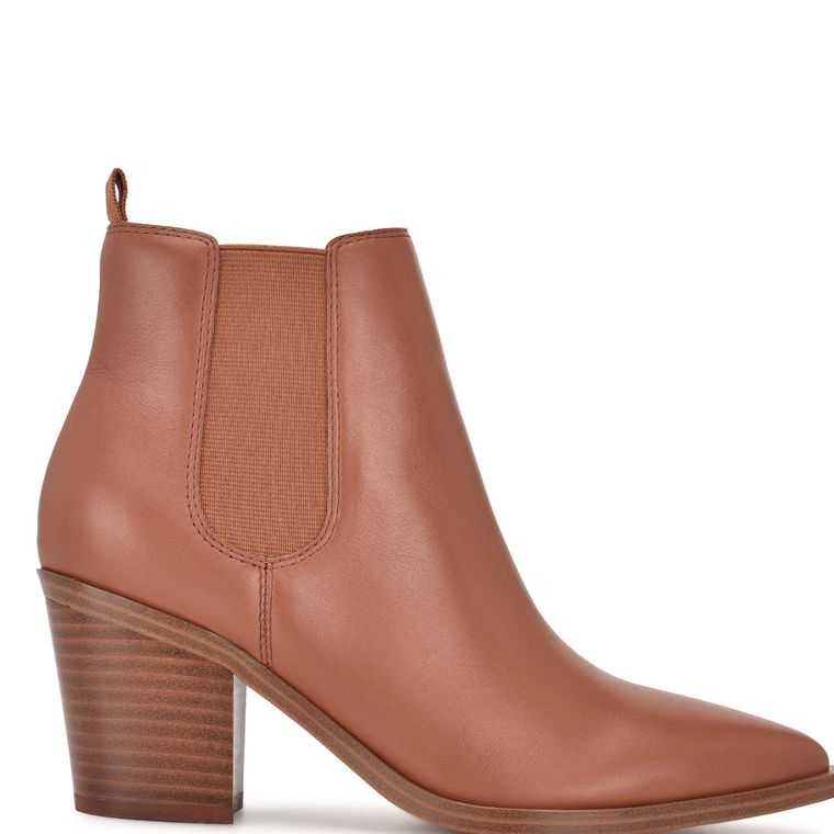 Nine West Wyllis Block Booties Cafe | 2384-UWYDR