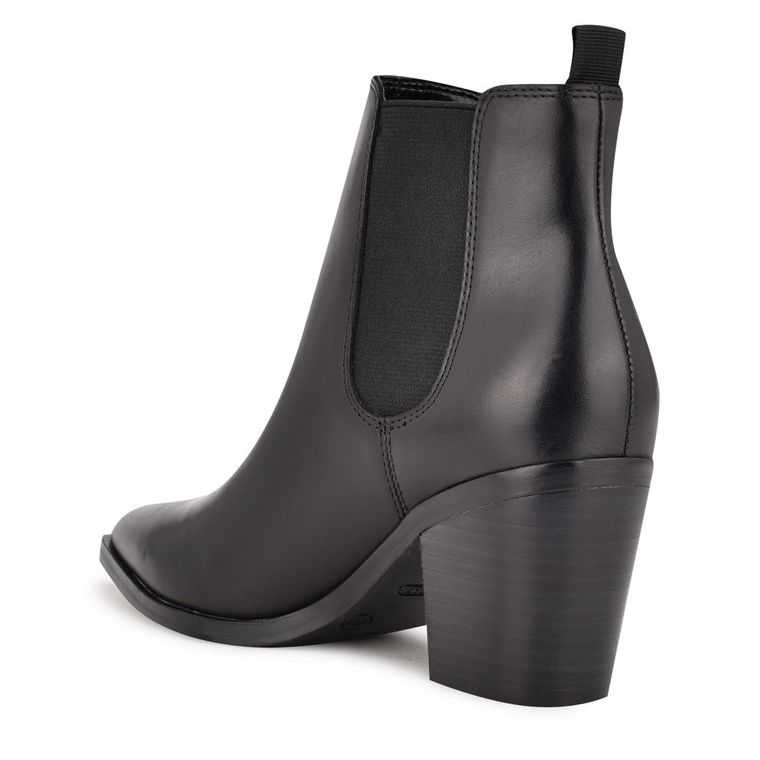 Nine West Wyllis Block Booties Negras | 5607-XNCLR