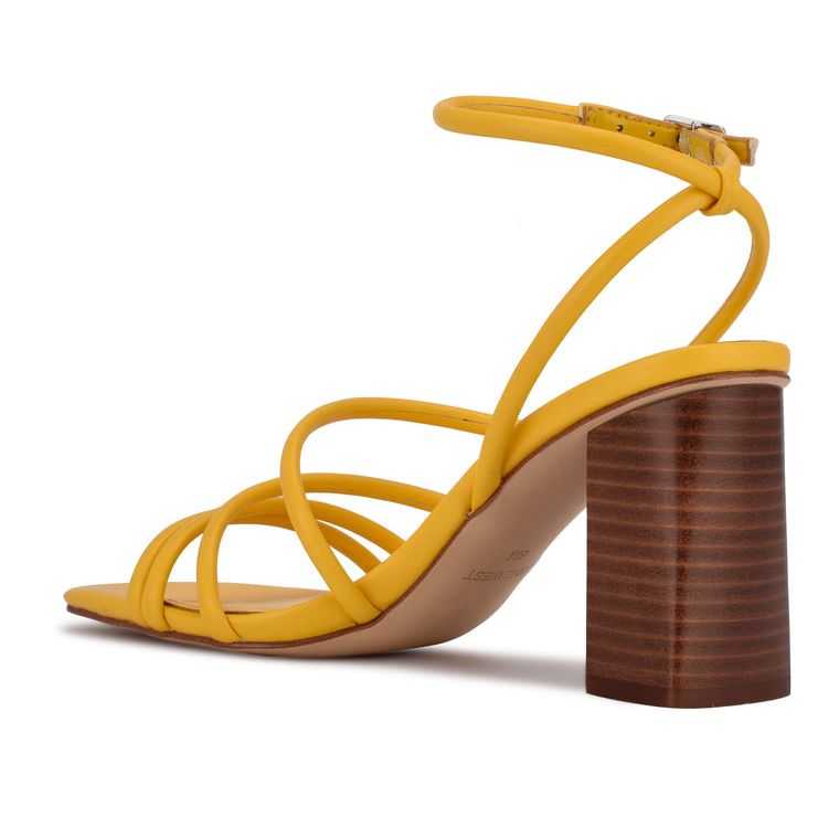 Nine West Yeap Tacón Chanclas Amarillo | 6354-DAMHF