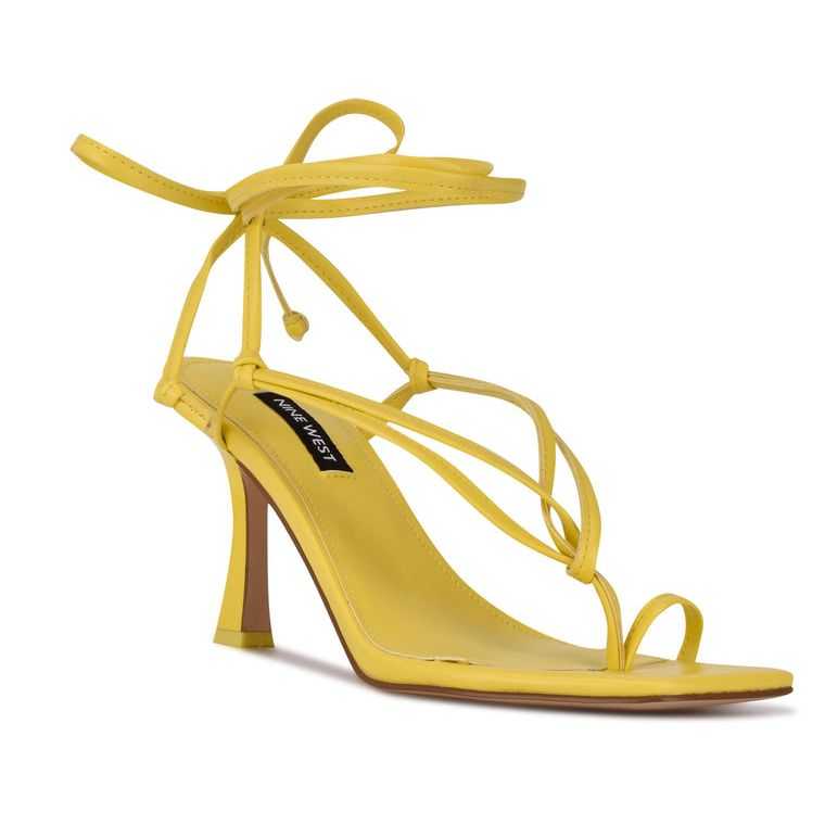 Nine West Yippie Ankle Wrap Sandal Amarillo | 4359-ZSRXU