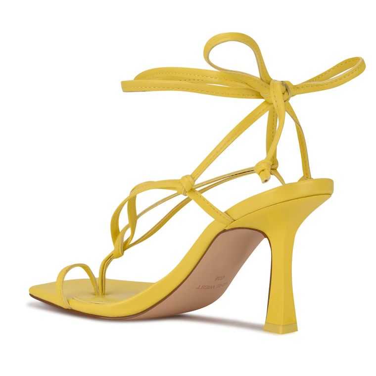 Nine West Yippie Ankle Wrap Sandal Amarillo | 4359-ZSRXU