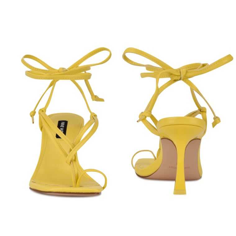 Nine West Yippie Ankle Wrap Sandal Amarillo | 4359-ZSRXU