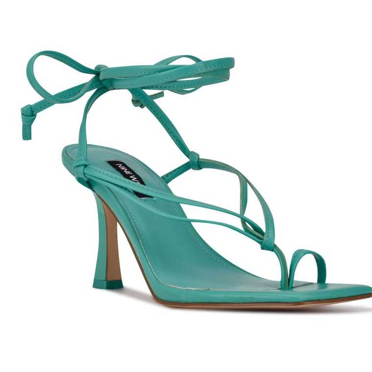 Nine West Yippie Ankle Wrap Sandal Turquesa | 7180-GCKJH