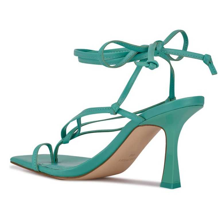 Nine West Yippie Ankle Wrap Sandal Turquesa | 7180-GCKJH