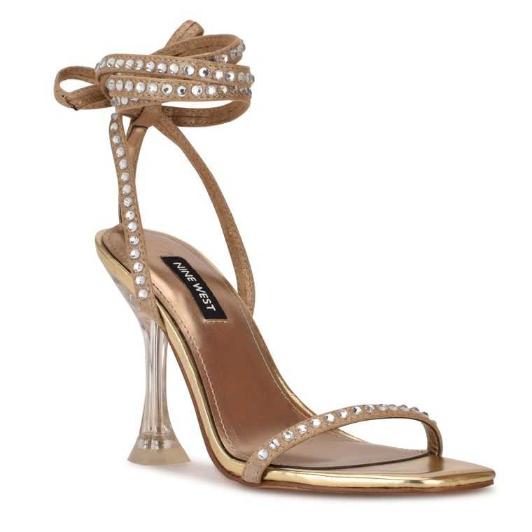 Nine West Zing Ankle Wrap Sandals | 4829-JCFRI