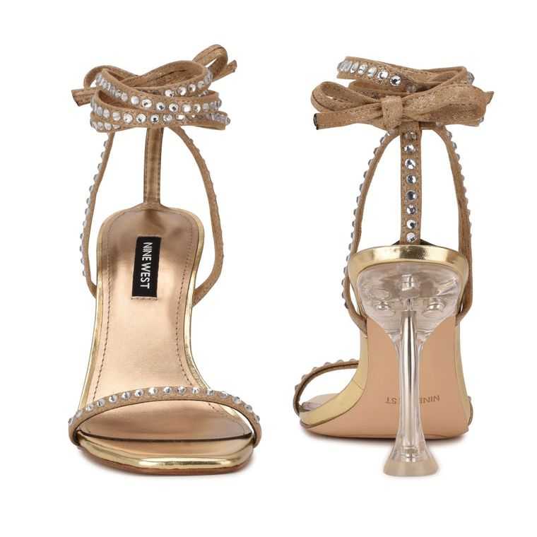 Nine West Zing Ankle Wrap Sandals | 4829-JCFRI