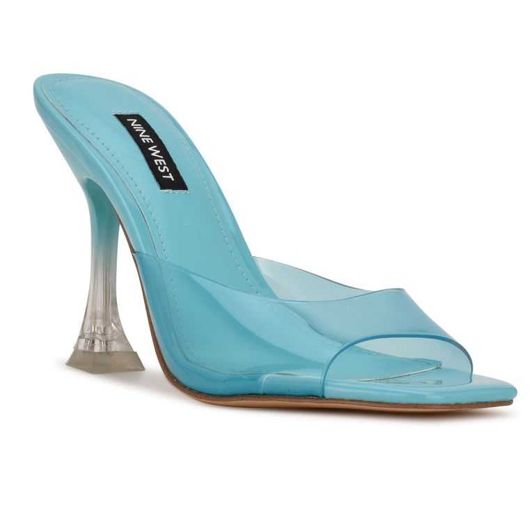 Nine West Zooza Chanclas Sandals Azules | 1769-KBHPE