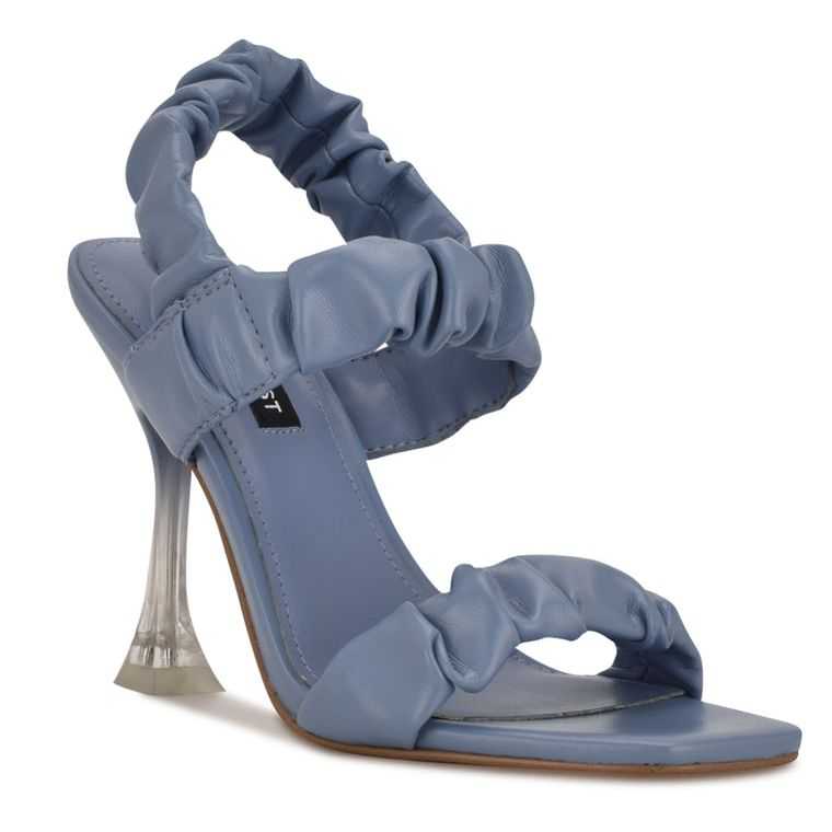 Nine West Zuzie Vestido Sandals Azules Claro | 6705-HONFZ